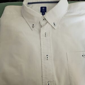 FootJoy White Casual Button Down Shirt